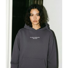 ancre istanbul Merch.03 "You See Vandalism I See Art" Unisex Oversize Antrasit Kapüşonlu Sweatshirt