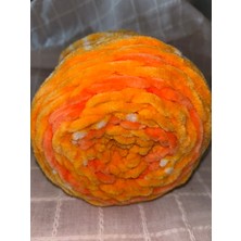 İhraç Fazlası Özel Seri Portakal Desenli Kek Kadife Örgü Ipi