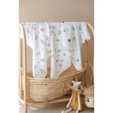 Serstil 3 Adet 80X95 cm Müslin Bebek Örtü / Battaniye / Kundak / Omuz Bezi Set