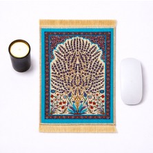Madame Nazar Dekoratif Mousepad - Masa Aksesuarı ve Dekorasyon, Etnik Desen Mini Halı, Süs Eşyası