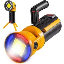 Ett MX-W5164-3 Kırmızı Çakarlı Cob Ledli Şarjlı Kamp El Feneri Işıldak