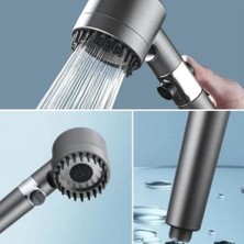 Roichil 3 Kademeli Turbo Basınçlı Masaj Başlıklı Silikon Fırçalı Duş Başlığı – Yüksek Basınçlı Su Tasarruflu Duş Başlığı
