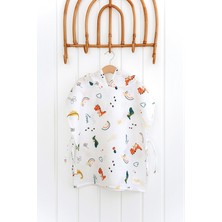 Serstil Kapşonlu Müslin Panço %100 Pamuk Bebek / Çocuk Plaj Havlusu / Bornozu