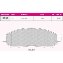 Qcb Fren Balata On Ikazlı Tel Delıklı Nıssan Navara (D40) 2.5 Dcı 4WD 2005-2015 / Nıssan Pathfınder (R51) 2.5 Dcı 2005-