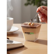 PremiumPort 50 Adet Şeffaf Plastik Sunum Kabı 200CC, Tatlı, Meze, Salata Için