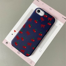 HONTINGA iPhone Se 2020 ile Uyumlu Kılıfı Deri Dokusu Anti Düşme Yumuşak Silikon Telefon Kılıfı Visne Desen K7-3086