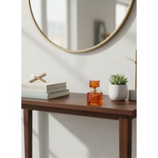 Elista Kristal Obje Parfüm Şişesi Turuncu Renk