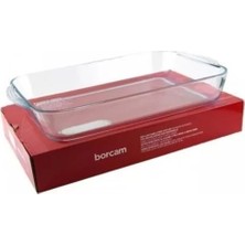 PremiumPort Dikdörtgen Borcam Fırın Tepsi 3850 Cc, Dayanıklı ve Şık Tasarım