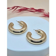 Gold Klasik C Model Küpe