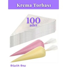 PremiumPort 100'LÜ Kullan At Krema Torbası, Şanti ve Süsleme Için Büyük Boy