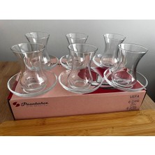 PremiumPort Şık Çay Takımı 6 Parça, Zarif ve Günlük Kullanıma Uygun