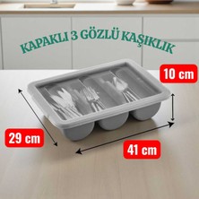 PremiumPort 3 Gözlü Kapaklı Kaşıklık, Restoran ve Fast Food Için Profesyonel Çözüm