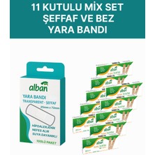 Alban Şeffaf / Bez Yara Bandı Karışık Set (200 Adet)