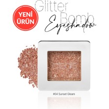 Mücevher Parlaklığında Yoğun Pigmentli Tekli Far Cre'ars Glitter Bomb Eyeshadow 04 Sunset Gleam