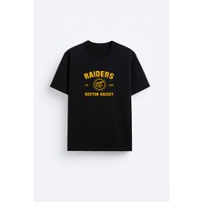 Shain Heated Rivalry Rozanov 81 Boston Hockey Baskılı Bisiklet Yaka Siyah Tişört T-Shirt