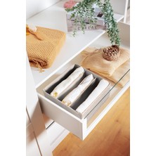 Serstil 6 Bölmeli Çekmece Içi Dolap Kıyafet Iç Çamaşırı Katlanabilir Düzenleyici Organizer Kutu 28X28X12CM