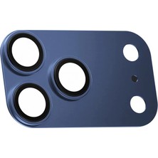 Elixem İphone 17 Pro Uyumlu Lacivert Arka Kamera Lens Koruyucu Komple Kaplayan Safir Cam