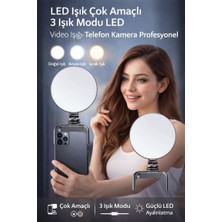 Crow'S Tech LED Işık Çok Amaçlı 3 Işık Modu LED Video Işığı–telefon Kamera Profesyonel Aydınlatma Selfie Işık