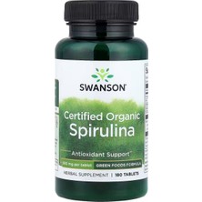 Swanson Certified Organic Spirulina (Özelsporcugıdaların'dan !!) 500MG 180 Tablet.30.