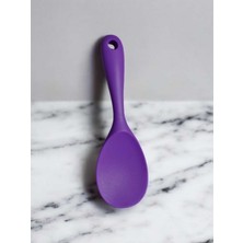 PremiumPort Yüksek Isıya Dayanıklı 22 cm Ultra Sert Uçlu Silikon Pilav Kaşığı