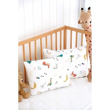Serstil 2 Adet Desenli Müslin Bebek / Çocuk Yastık Kılıfı %100 Pamuk 45X35 cm