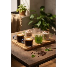 PremiumPort 6'lı Cam Termos Seti, Çay ve Kahve Için Şık Bardaklar