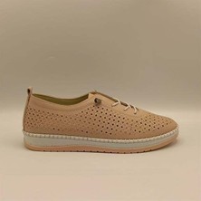 Ametist Exclusive Lugano Pudra Hakiki Deri Kadın Sneaker – El Işçiliği ve Konfor