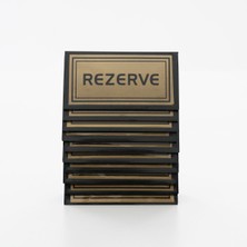 PremiumPort Altı Adet Gold Masa Rezerv Yazısı, 10X5 Cm, Kafe, Otel, Restoran Için