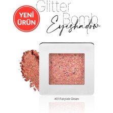 Mücevher Parlaklığında Yoğun Pigmentli Tekli Far Cre'ars Glitter Bomb Eyeshadow 01 Fairytale Gleam