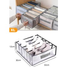 Serstil 6 Gözlü Kulplu Çekmece Içi Düzenleyici Organizer - Xlarge 32X30X12 cm