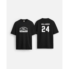 Shain Heated Rivalry Hollander Jersey 24 Baskılı Bisiklet Yaka Siyah Tişört T-Shirt