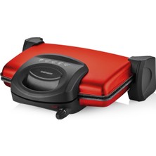 Allians Kırmızı Tost Makinesi, Pratik ve Şık Tasarım, Lezzetli Tostlar Için