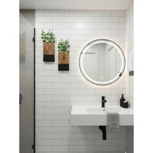 Ddtrend 2\'li Ahşap Çiçeklik Mutfak Banyo Yapay Çiçek Balkon Kış Bahçesi Ev Hediye Bohem Rustik Siyah Ceviz