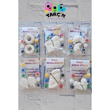 Tarçın Boyama Atölyesi Yaz Neşesi Taş Boyama Seti 12 Obje 6 Fırça 6 Boya