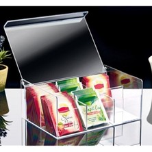 PremiumPort 6 Bölmeli Çay Saklama Kutusu, Kapaklı, Organize ve Şık Tasarım