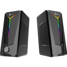 Ett Lecoo DS104 Kablolu USB + 3.5mm Jack 6W 80DB Rgb Işıklı 1+1 Speaker - Hoparlör