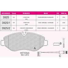 Qcb Fren Balata On Fıslı Mercedes Sprınter 3,5t (906) 313 Cdı 2006-2009/ 315 Cdı 2006-2009 / 316 Cdı 2006-2009 / Vw Crafter 30-35 (2e) 2.5 Tdı 2006-2016/ Crafter 30-35 (2e) 2.0 Tdı 2006-2016/