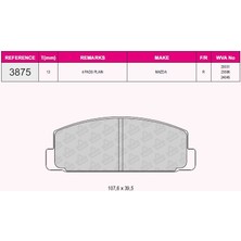 Qcb Fren Balata Arka Tel Delıklı Mazda 323 Vı (Bj) 1.4i 16V 1998-2004/ 1.5i 16V 1998-2004/ 1.6i 1998-2004/ 2.0i 1998-2004/ Mazda 6 (Gg,gy) 2.0i 2002-2007/ Mazda 6 (Gh) 2.0i Mrz 2007-2012