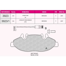 Qcb Fren Balata On Fıslı Mercedes Vıto (W639) 115 Cdı 2003-2014 / Vıto (W639) 110 Cdı 2003-2014 / Vıano (W639) 2.2 Cdı 2003-2014 / Vıano (W639) 2.0 Cdı 2003-2014