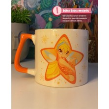PremiumPort Renkli Winx Club Stella Temalı Kupa Fincan, Şık ve Kullanışlı Tasarım