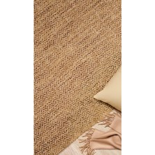 Santiva Home Naturel Sisal Jüt Bej Hasır Halı Yıkanabilir Kaymaz Taban  Salon Halısı Yolluk