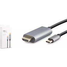 Hadron HDX7837 Type-C To HDMI 4K 60Hz Görüntü Aktarım Kablosu 1.8m - Gri