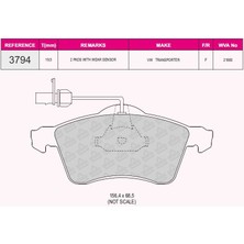 Qcb Fren Balata On Fıslı Volkswagen Transporter Iv (70XB,70XC,7DB,7DW) 2.5 D 1990-2003 / Transporter Iv (70XB,70XC,7DB,7DW) 2.5 Tdı 1990-2003