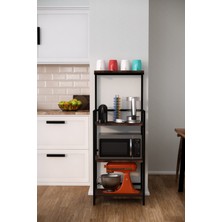 Solto Home MA10-12 Çok Amaçlı Organizer Dolap | Mikrodalga Airfryer Rafı, Düzenleyici Kahve Köşesi