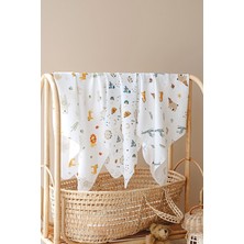 Serstil 3 Adet 80X95 cm Müslin Bebek Örtü / Battaniye / Kundak / Omuz Bezi Set