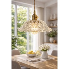 Luna Lighting Italiano Model Şeffaf Cam Klasik Sarkıt Tekli Avize
