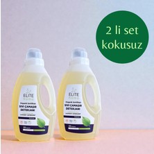 The Elite Home Organik ve Vegan Sertifikalı Sıvı Çamaşır Deterjanı 825 ml Kokusuz Hassas Kullanım 2 Li Set
