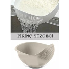 PremiumPort Pratik 1 Litre Pirinç Süzgeci, Kulplu, Bakliyat Yıkama ve Ölçülü Süzme