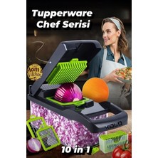 Allians Çok Fonksiyonlu 10'lu Hazneli Sebze Doğrayıcı ve Dilimleyici Seti