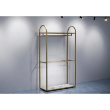 Md Vitrin Dekorasyon Dekoratif Butik Mağaza Oval Çiftli Elbise Askılık